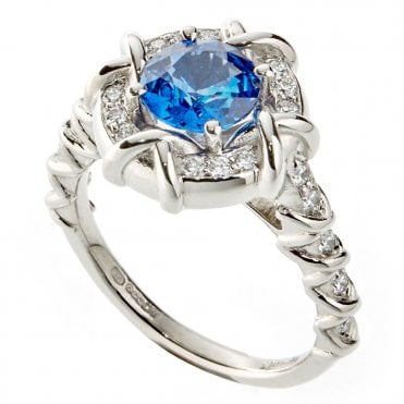Platinum and diamond kisses ring