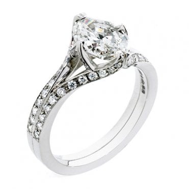 Platinum and diamond ring