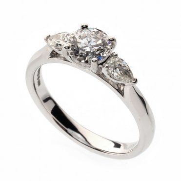 Platinum Laboratory Created Diamond Engagement Ring
