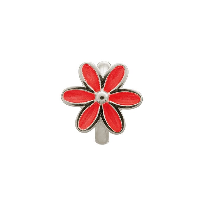 Red enamel flower charm by Endless
