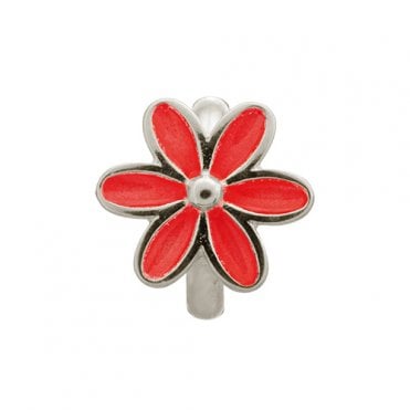 Red enamel flower charm by Endless