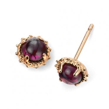 Red garnet earrings