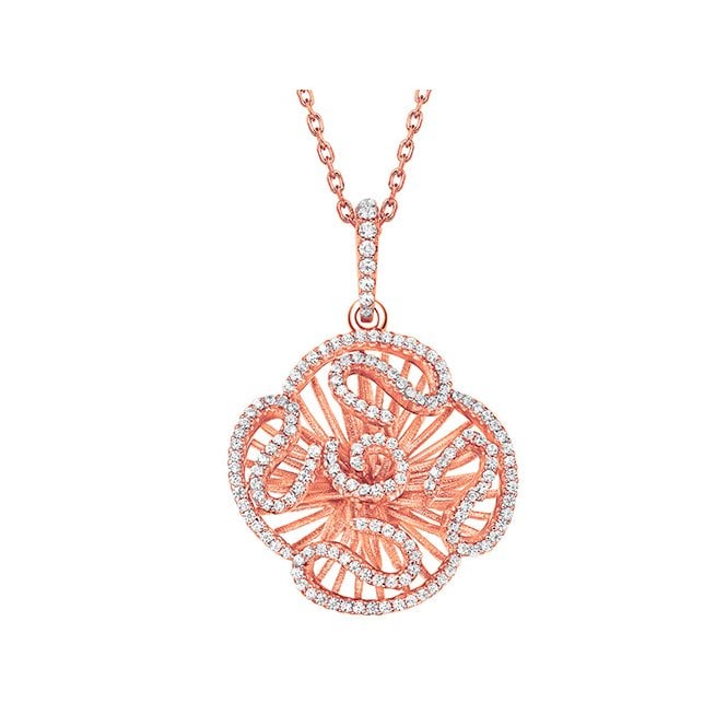 Rose gold Cascade necklace by Fei Liu