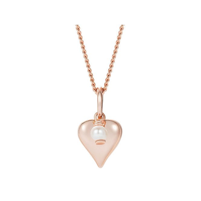 Rose gold plated Signature heart necklace by Claudia Bradby