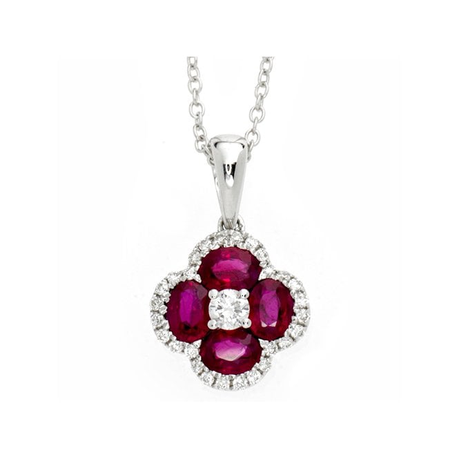 Ruby and diamond necklace