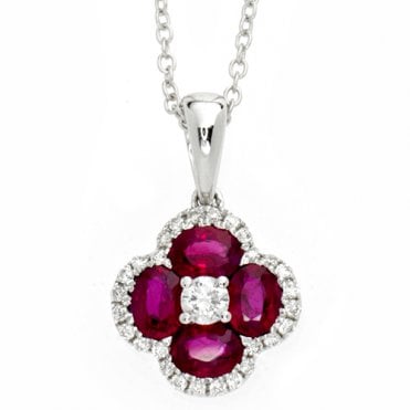 Ruby and diamond necklace
