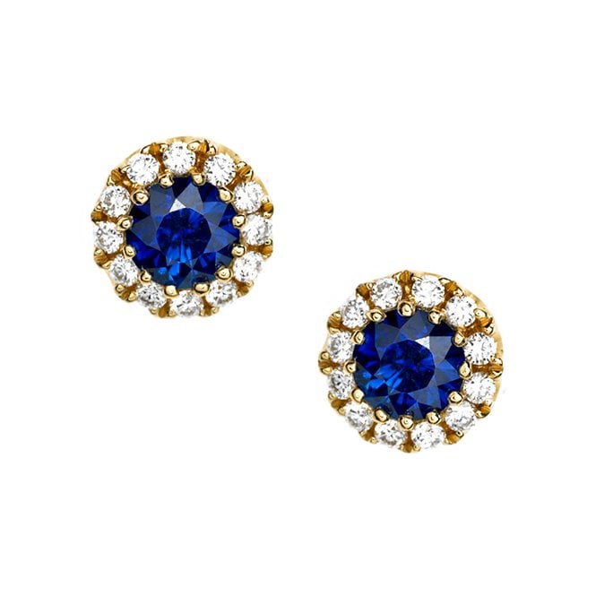 Sapphire and diamond earrings