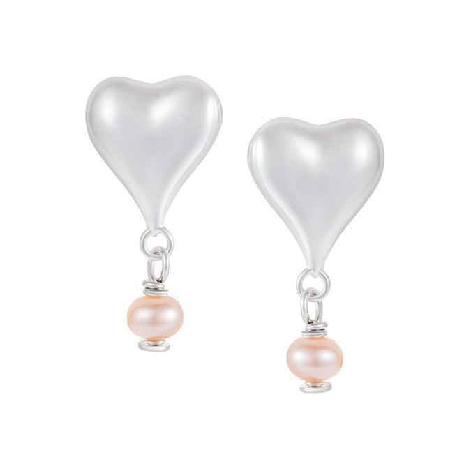Signature heart stud earrings by Claudia Bradby