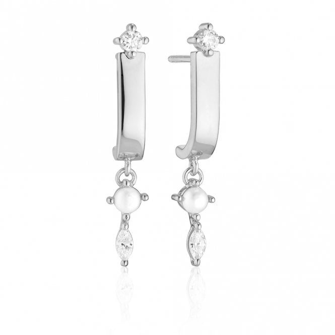 Silver Adria Tre Pendolo Earrings by Sif Jakobs