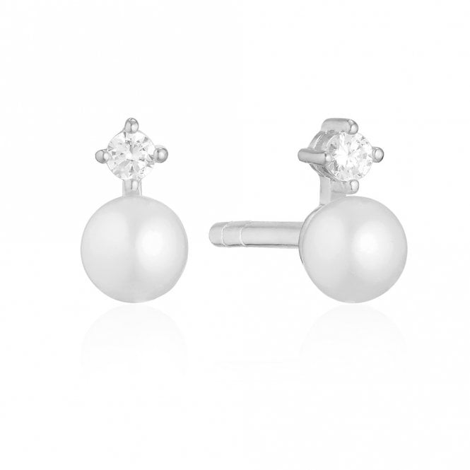Silver Adria Uno Piccolo Stud Earrings by Sif Jakobs