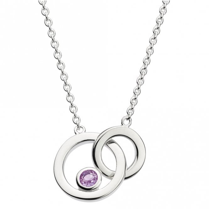 Silver and Amethyst Link Necklace by Kit Heath