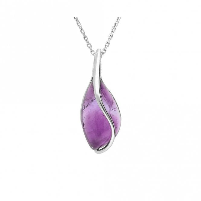 Silver and amethyst necklace