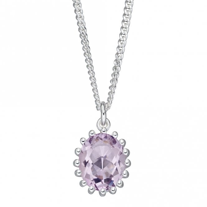 Silver and Amethyst Pendant and Chain