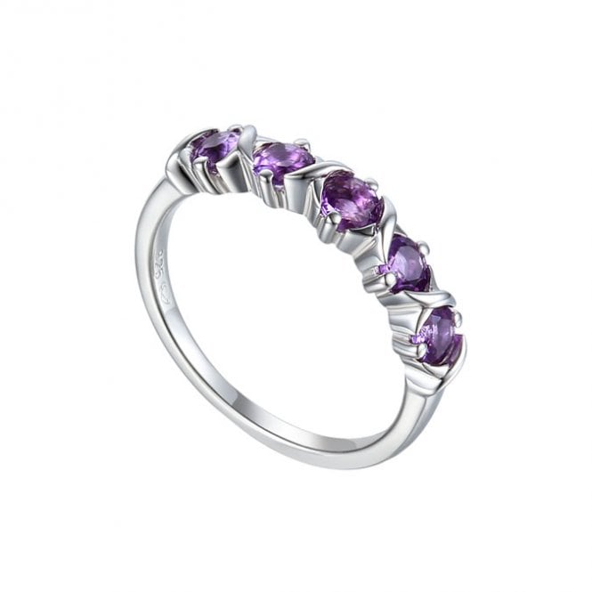 Silver and amethyst ring