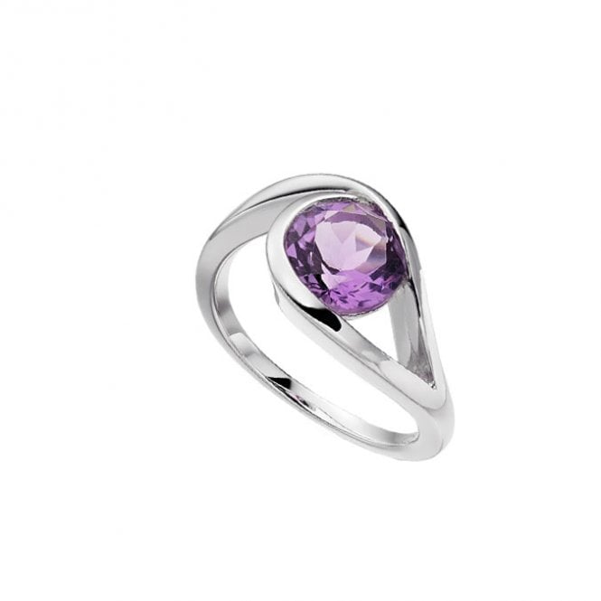 Silver and amethyst ring