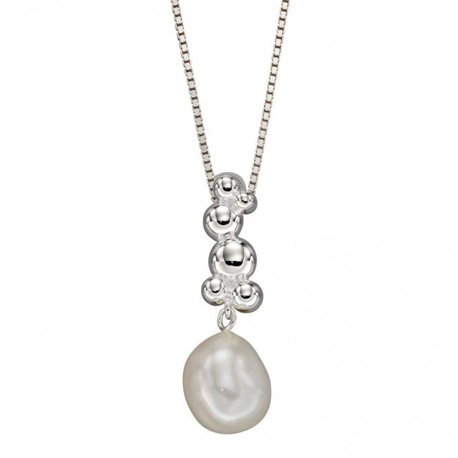 Silver and Baroque Pearl Pendant and Chain