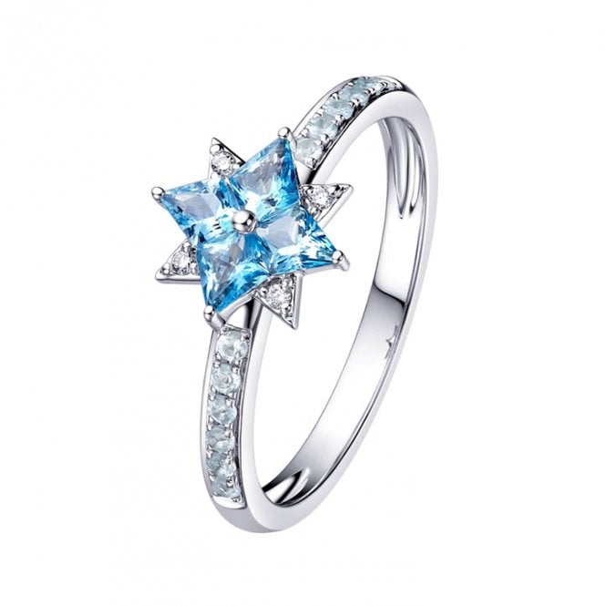 Silver and Blue Topaz Ring by Fei Liu