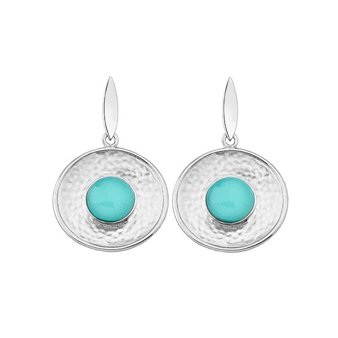 Silver and Chalcedony drop earrings