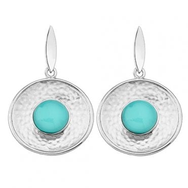 Silver and Chalcedony drop earrings