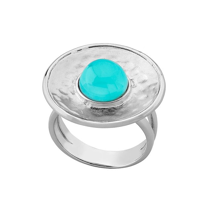 Silver and chalcedony ring