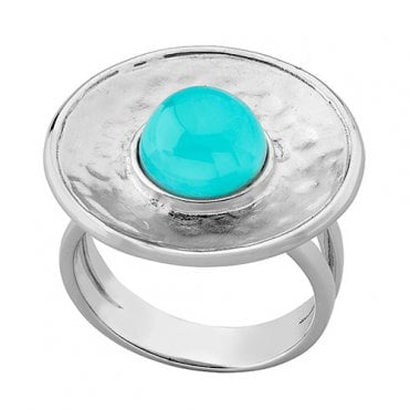 Silver and chalcedony ring