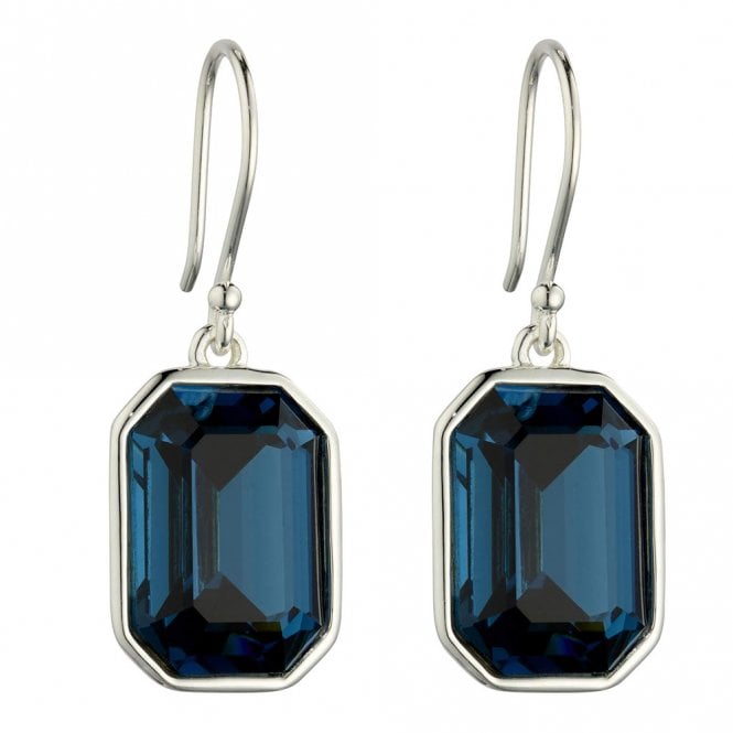 Silver and Crystal Drop Earrings
