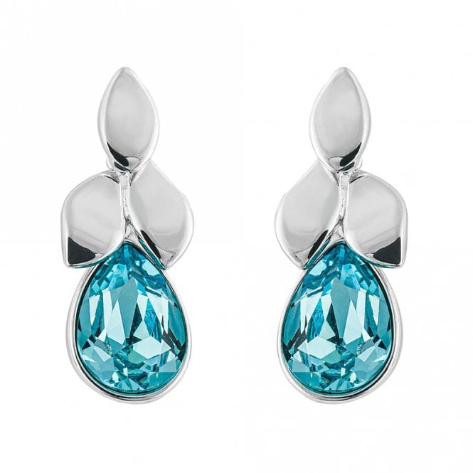 Silver and Crystal Drop Earrings