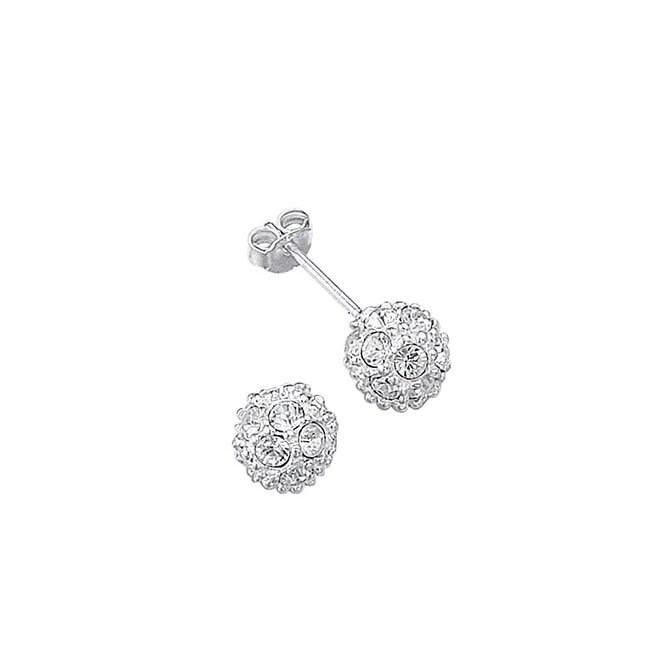Silver and crystal earrings