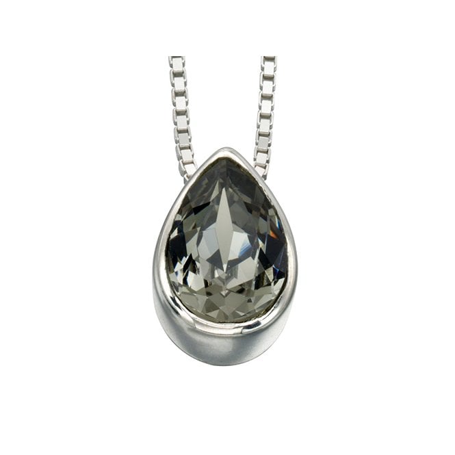 Silver and crystal necklace