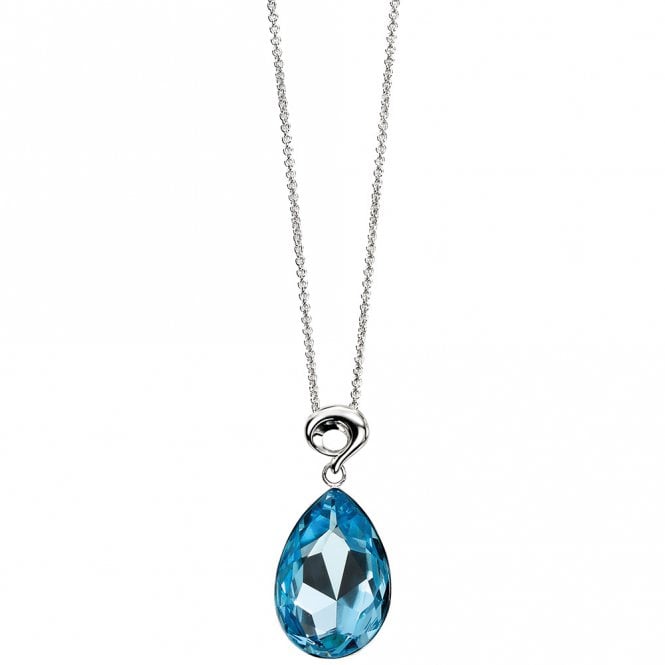 Silver and crystal necklace