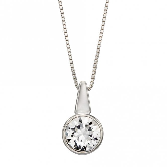Silver and Crystal Pendant and Chain
