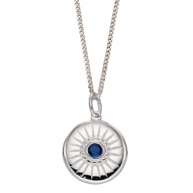 Silver and Crystal Pendant and Chain