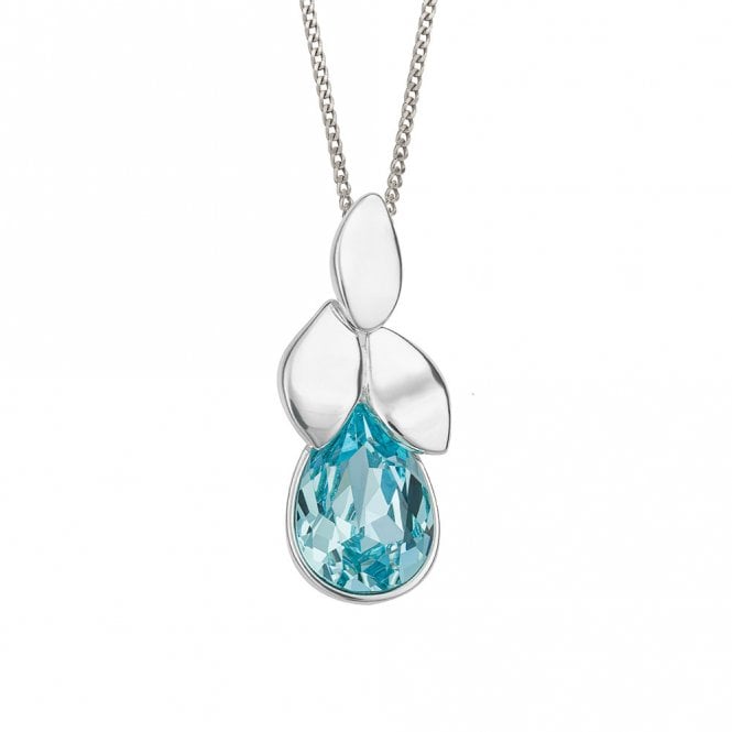 Silver and Crystal Pendant and Chain