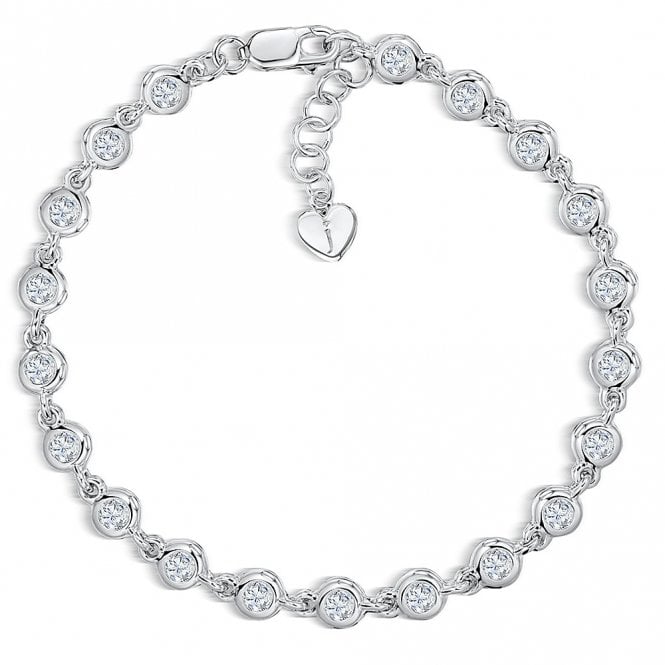 Silver and cubic zirconia bracelet by Jenny Brown