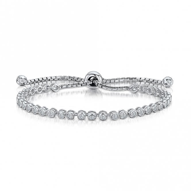 Silver and cubic zirconia bracelet by Jenny Brown