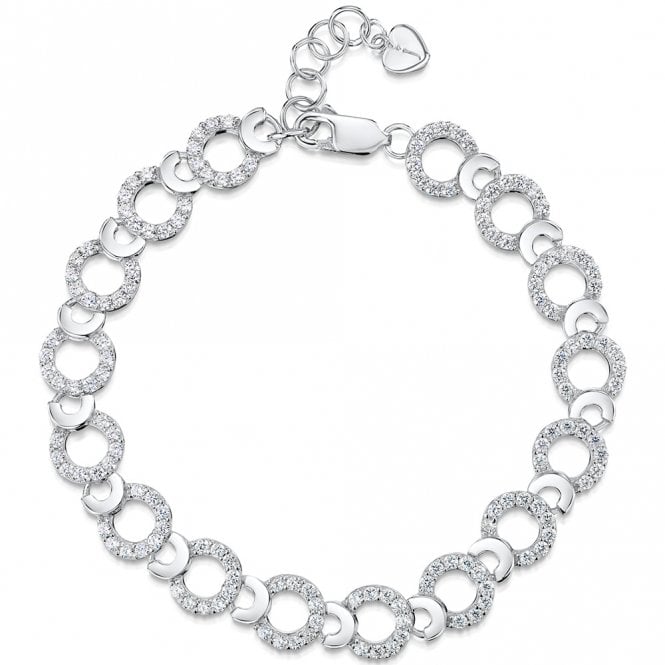 Silver and cubic zirconia bracelet by Jenny Brown