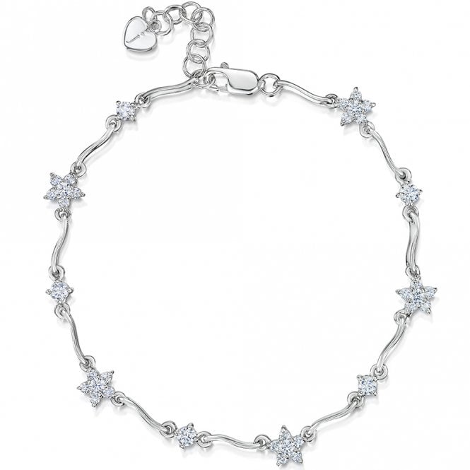 Silver and Cubic Zirconia Bracelet by Jools