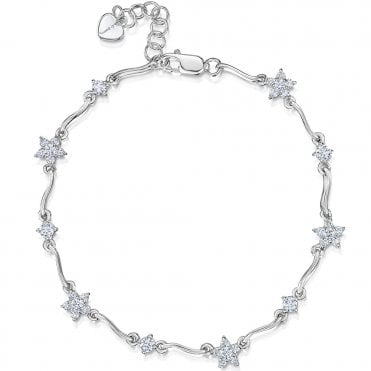 Silver and Cubic Zirconia Bracelet by Jools