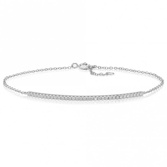 Silver and cubic zirconia bracelet