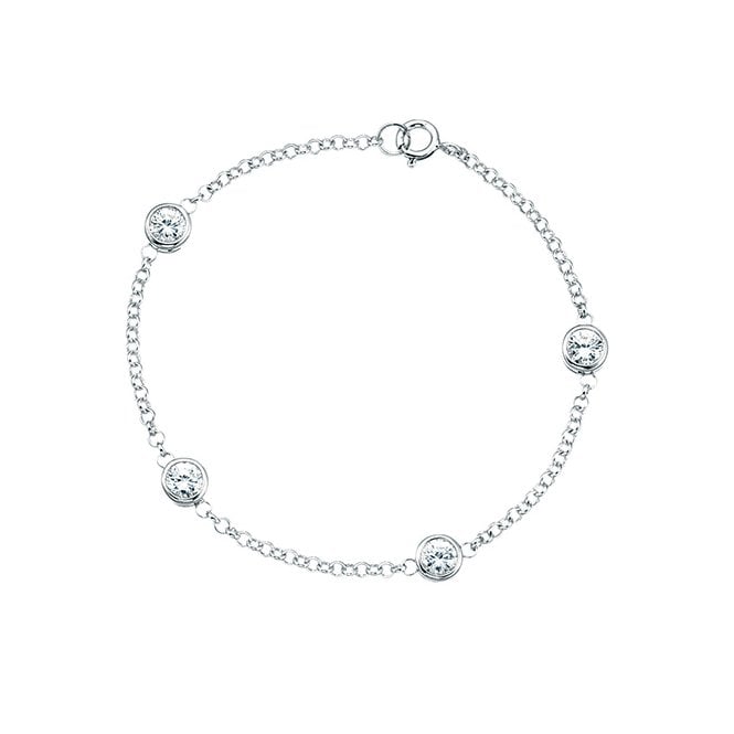 Silver and cubic zirconia bracelet