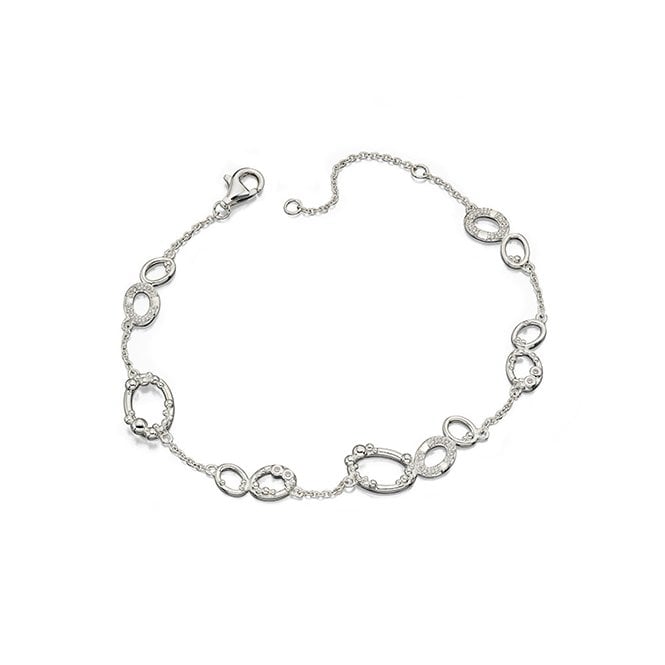 Silver and cubic zirconia bracelet