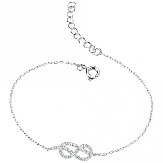 Silver and cubic zirconia bracelet