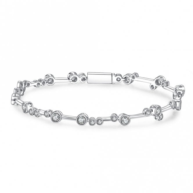 Silver and Cubic Zirconia Bubble Bracelet by Fei Liu