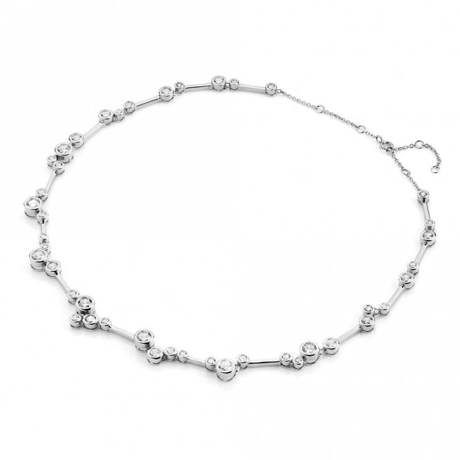 Silver and Cubic Zirconia Bubble Necklace by Fei Liu
