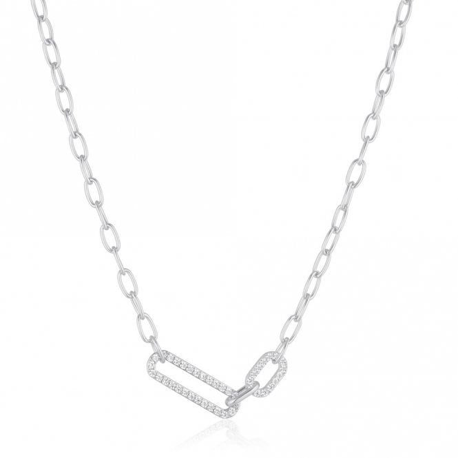 Silver and Cubic Zirconia Capizzi Due Necklace by Sif Jakobs
