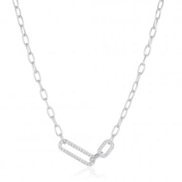 Silver and Cubic Zirconia Capizzi Due Necklace by Sif Jakobs