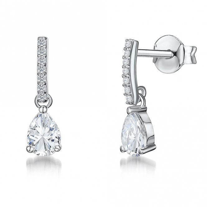 Silver and cubic zirconia earrings by Jenny Brown