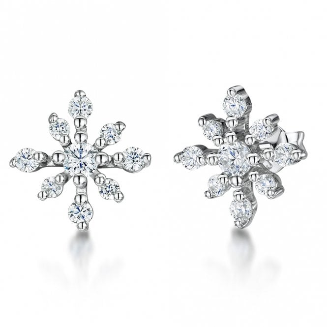 Silver and cubic zirconia earrings by Jenny Brown