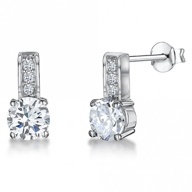 Silver and cubic zirconia earrings by Jools