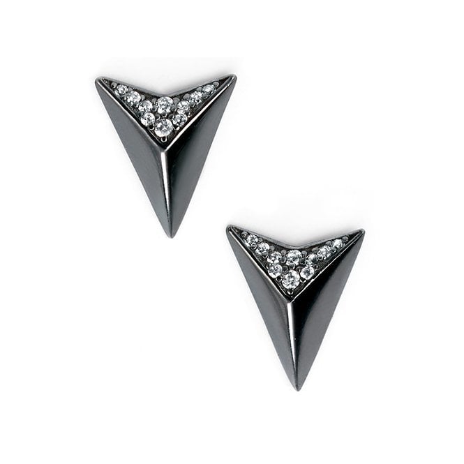 Silver and cubic zirconia earrings